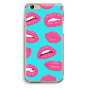 CaseCompany Bite my lip: iPhone 6 / 6S Transparant Hoesje