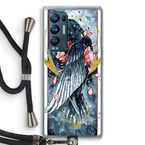 CaseCompany Golden Raven: Oppo Find X3 Neo Transparant Hoesje met koord