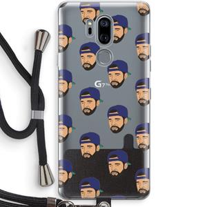 CaseCompany Drake Away: LG G7 Thinq Transparant Hoesje met koord
