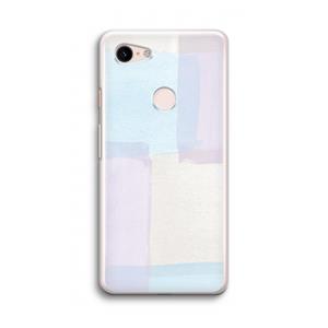 CaseCompany Square pastel: Google Pixel 3 Transparant Hoesje
