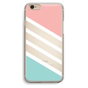CaseCompany Strepen pastel: iPhone 6 / 6S Transparant Hoesje