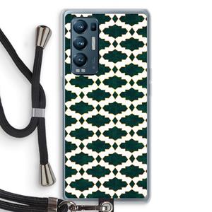 CaseCompany Moroccan tiles: Oppo Find X3 Neo Transparant Hoesje met koord