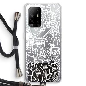 CaseCompany Vexx Mixtape #2: Oppo A94 5G Transparant Hoesje met koord