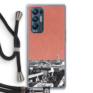 CaseCompany Marrakech Skyline : Oppo Find X3 Neo Transparant Hoesje met koord