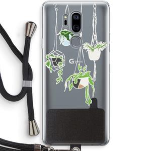 CaseCompany Hang In There: LG G7 Thinq Transparant Hoesje met koord