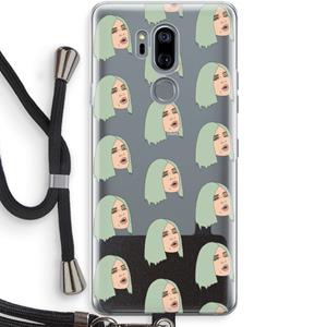 CaseCompany King Kylie: LG G7 Thinq Transparant Hoesje met koord