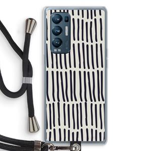 CaseCompany Moroccan stripes: Oppo Find X3 Neo Transparant Hoesje met koord