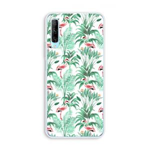 CaseCompany Flamingo bladeren: Huawei P Smart Pro Transparant Hoesje