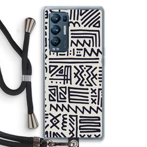 CaseCompany Marrakech print: Oppo Find X3 Neo Transparant Hoesje met koord