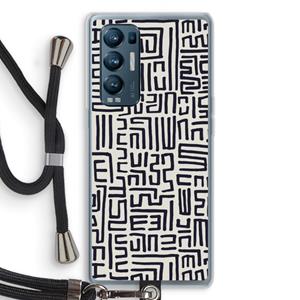 CaseCompany Moroccan Print: Oppo Find X3 Neo Transparant Hoesje met koord