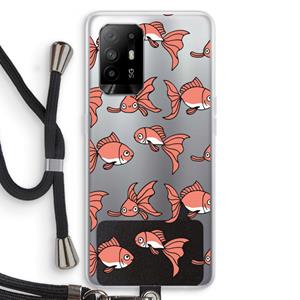 CaseCompany Blub: Oppo A94 5G Transparant Hoesje met koord