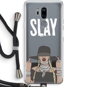 CaseCompany Slay All Day: LG G7 Thinq Transparant Hoesje met koord