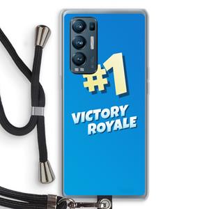 CaseCompany Victory Royale: Oppo Find X3 Neo Transparant Hoesje met koord