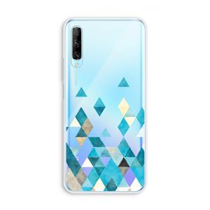 CaseCompany Gekleurde driehoekjes blauw: Huawei P Smart Pro Transparant Hoesje
