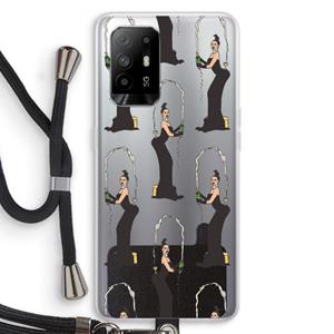 CaseCompany Pop Some Kim: Oppo A94 5G Transparant Hoesje met koord