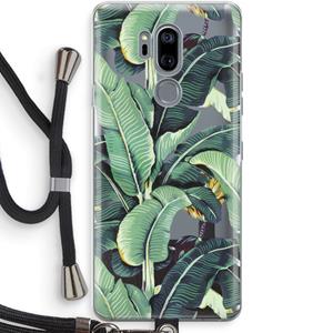 CaseCompany Bananenbladeren: LG G7 Thinq Transparant Hoesje met koord