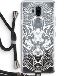 CaseCompany Oh Deer: LG G7 Thinq Transparant Hoesje met koord