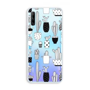 CaseCompany Cactusmotief: Huawei P Smart Pro Transparant Hoesje