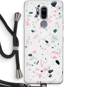CaseCompany Terrazzo N°3: LG G7 Thinq Transparant Hoesje met koord