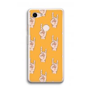 CaseCompany Rock: Google Pixel 3 Transparant Hoesje