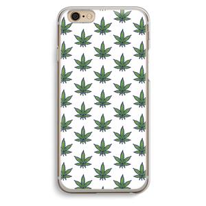 CaseCompany Weed: iPhone 6 / 6S Transparant Hoesje