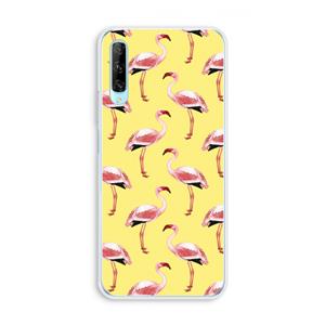 CaseCompany Flamingo's geel: Huawei P Smart Pro Transparant Hoesje