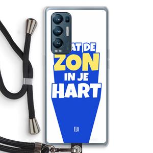 CaseCompany Laat de zon in je hart: Oppo Find X3 Neo Transparant Hoesje met koord