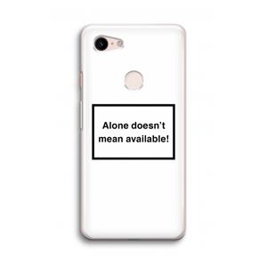 CaseCompany Alone: Google Pixel 3 Transparant Hoesje
