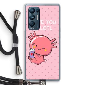 CaseCompany Love You A Lotl: Oppo Find X3 Neo Transparant Hoesje met koord