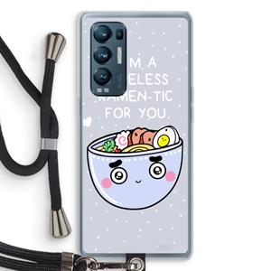 CaseCompany I'm A Hopeless Ramen-Tic For You: Oppo Find X3 Neo Transparant Hoesje met koord
