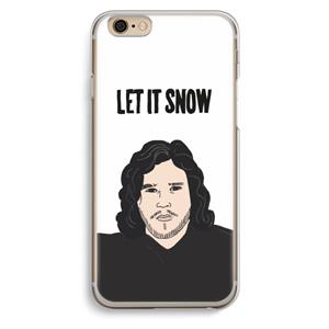 CaseCompany Let It Snow: iPhone 6 / 6S Transparant Hoesje