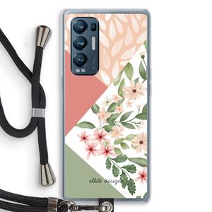 CaseCompany Sweet heaven geometrics: Oppo Find X3 Neo Transparant Hoesje met koord