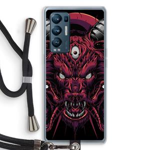 CaseCompany Hell Hound and Serpents: Oppo Find X3 Neo Transparant Hoesje met koord