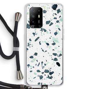 CaseCompany Terrazzo N°2: Oppo A94 5G Transparant Hoesje met koord