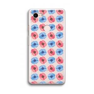 CaseCompany Klaproosjes: Google Pixel 3 Transparant Hoesje