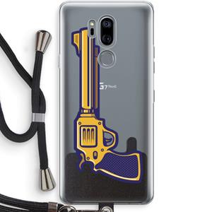 CaseCompany Pew Pew Pew: LG G7 Thinq Transparant Hoesje met koord