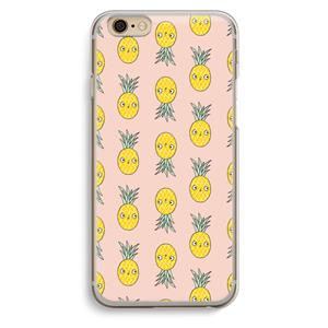 CaseCompany Ananas: iPhone 6 / 6S Transparant Hoesje