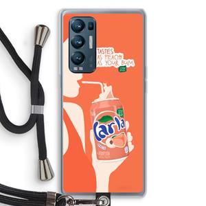CaseCompany Peach please!: Oppo Find X3 Neo Transparant Hoesje met koord