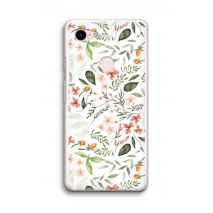 CaseCompany Sweet little flowers: Google Pixel 3 Transparant Hoesje