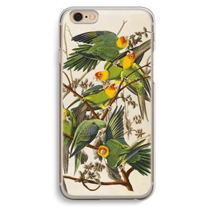 CaseCompany Carolinaparkiet: iPhone 6 / 6S Transparant Hoesje