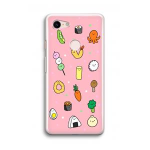 CaseCompany Happy bento friends: Google Pixel 3 Transparant Hoesje