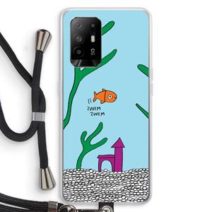 CaseCompany Aquarium: Oppo A94 5G Transparant Hoesje met koord