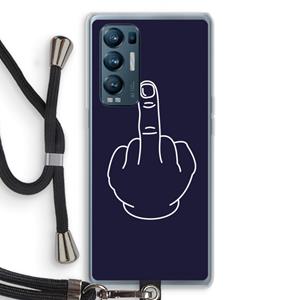 CaseCompany F**k U: Oppo Find X3 Neo Transparant Hoesje met koord