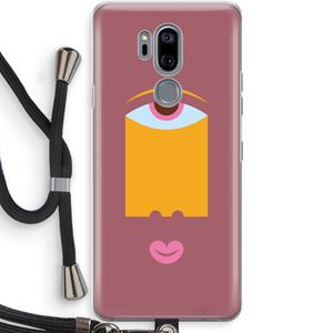CaseCompany Mono V: LG G7 Thinq Transparant Hoesje met koord