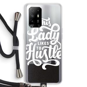 CaseCompany Hustle Lady: Oppo A94 5G Transparant Hoesje met koord