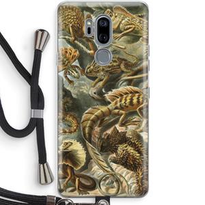 CaseCompany Haeckel Lacertilia: LG G7 Thinq Transparant Hoesje met koord