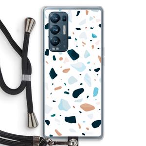 CaseCompany Terrazzo N°13: Oppo Find X3 Neo Transparant Hoesje met koord