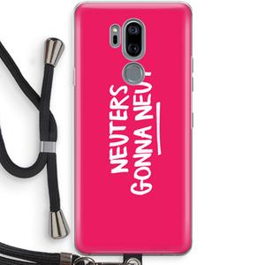 CaseCompany Neuters (roze): LG G7 Thinq Transparant Hoesje met koord