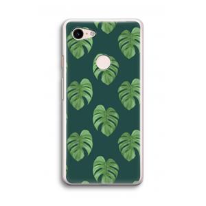 CaseCompany Monstera leaves: Google Pixel 3 Transparant Hoesje