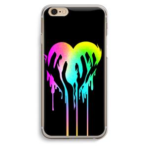 CaseCompany Hold My Heart: iPhone 6 / 6S Transparant Hoesje